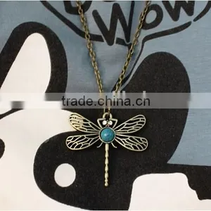 Sweater Chain Clothing Accessories Vintage Dragonfly Pendant Necklace thumbnail-6