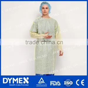 Over the Head Thumb up Open Back Non Woven Fabric Protective Impervius Gown thumbnail-1