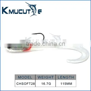 Soft Bait Lead Fish, Curl Tail Fishing Lure, Shiny Body Lead Bass Lure Chentilly CHSOFT28 Fishing Tackle Wholesaler thumbnail-4