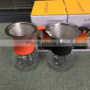 300ml Glass Manual Coffee Drip Kettle Drip Coffee Maker thumbnail-1