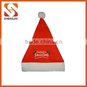 SJ-6915 Rose Red Velvet Santa Clause Hat Christmas Decorated Sequins Hat thumbnail-6