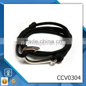2016 New Fashion Mens Nautical Rope Top Selling Bracelet Hook Charm OEM thumbnail-1