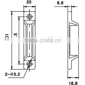 Pull Handle ,Steel Stamping Handle for PVC Sliding Window thumbnail-2