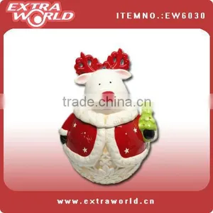 Ceramic Christmas Reindeer Cookie Jar thumbnail-1