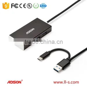 Adson Aluminum TYPE C 4 Port USB 3.0 Hub thumbnail-1