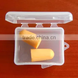 36db Slow Rebound Foam Ear Plugs in PP Box Foam Bullet Shape Ear Plugs for Ear Protection and Sleeping thumbnail-1