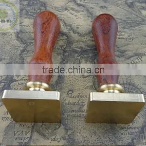 Hot Sale Top Quality Square Brass Die Wooden Wax Seal Stamper thumbnail-2
