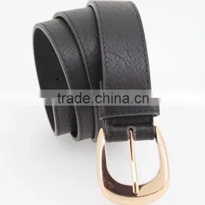 30Mm Women's Fashion Belt With White Leather & Gold Buckle in Chinese Factory thumbnail-6
