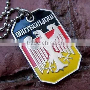 Low Price Custom Flag Dog Tag Necklaces Newly Designing Eagle Dog Tag High Quality German Eagle Flag Dog Tags Necklaces thumbnail-1