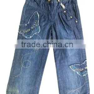 Bulk Wholesale Kids Clothing Kids Strairht Jeans Kids Girl Denim Jeans thumbnail-1