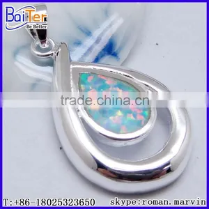 925 Sterling Silver Created Opal And Garnet Diamond Jewelry Pendants And Charms thumbnail-5