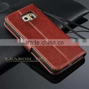 Wallet Leather Case for Samsung Galaxy s6 Edge Cover Case thumbnail-5