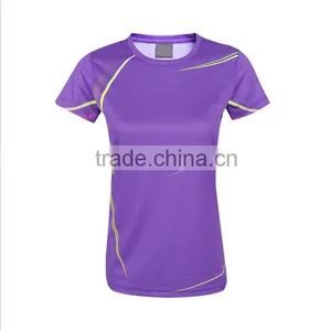 2016 Custom Wholesale Wecking Moisture Ladies Running Tshirt thumbnail-1