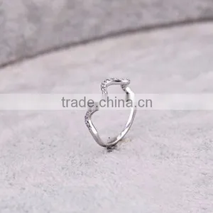 Silver Jewelry Wave Ring Birthday Gift For Women thumbnail-2