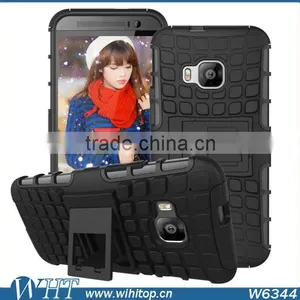 Silicone+ PC Orange Shockproof Case for HTC One M9, With Stand Function thumbnail-6