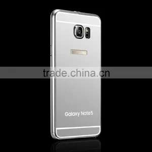 High Quality Aluminum Mirror Bumper Cell Phone Case For Samsung Galaxy Note 5 Mirror Case thumbnail-3