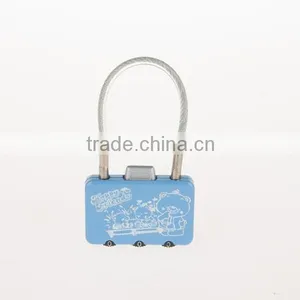 2015 New Design Hot Sale Cute Lock Zinc Alloy Combination Cable Lock thumbnail-4
