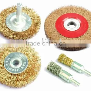 Brass-coated Wire Wheel Brush thumbnail-2