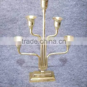 Gold Candle Holder, Wedding Candelabra, Candle Holder, Candelabra thumbnail-1