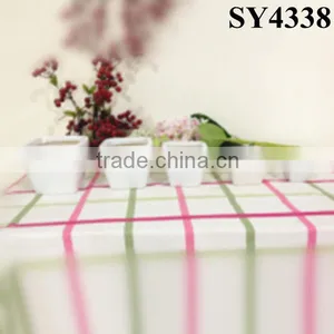White Indoor Porcelain Square Flower Pot Wholesale thumbnail-1