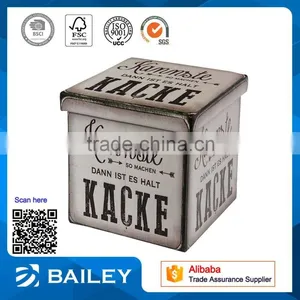 Bedroom European Style Leather Storage Folding Box thumbnail-1