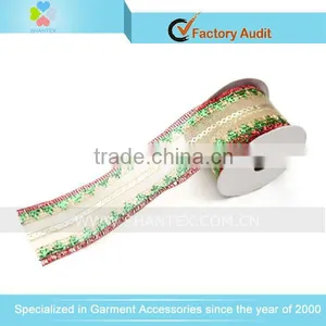 Wired Edge Christmas Ribbon thumbnail-1