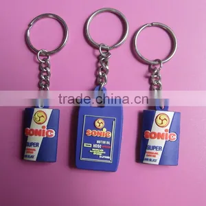 Custom Promotional Key Holders Rubber Plastic Keychain thumbnail-1