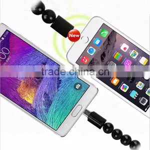 Candy Color Wearable Bracelet Wrist Pearl Micro USB Cable&8pin Cable for IPhone5/6 thumbnail-3
