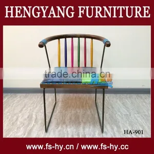 2015 New Design Modern Metal and Wood Arm Fast Food Restaurant Chairs and Tables thumbnail-1