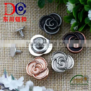 Fancy Jeans Alloy Shank Button With Rubber Core,Black Shank Buttons thumbnail-1
