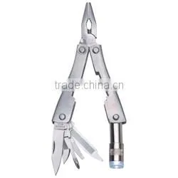 Metal Multi-Function Pliers With Tools And Flashlight In Case thumbnail-1