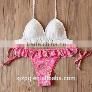 Fashion Crochet Bikinis Beachwear , New Ladies Sexy Crochet Bikini thumbnail-1