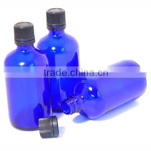 100ml Blue Glass Bottle thumbnail-1