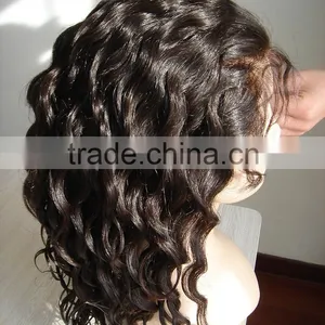 12 Inch Natural Color Curly Virgin Full Lace Wigs Human Hair thumbnail-3