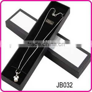 Luxury Elegant Black Plastic Jewelry Box With Silver Logo and Velvet Insert thumbnail-1