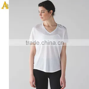 2016 New Arrival Women Sports Collar T-shirts Custom Made Hot Sale Made in China thumbnail-4