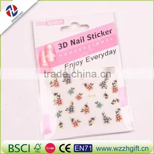 1Set Hot Gold 3D Nail Art Stickers Decals,Metallic Flowers Designs Stickers For Nails Art Decoration Tips Salon Accessory Tools thumbnail-6