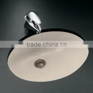 Oval Undermount Lavatories Ceramic Sink With CUPC Approval. PU-2209-W thumbnail-1