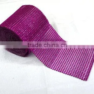 Fashion Silver Color Decorative Poly Mesh Ribbon Hot Diamante Style Ribbon Wrap Crafting Bridal thumbnail-4