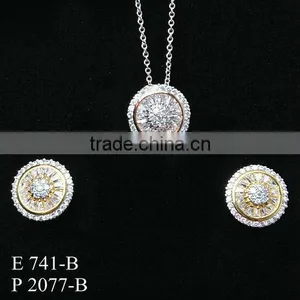 New Arrived Snowflake Shape Fashion Brass Jewelry Set thumbnail-4