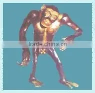 Brass Monkey Figure , Brass Animal Figures , Statue , Sculptures thumbnail-1