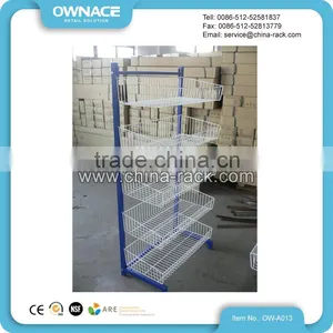 Convenient Wire Basket Vegetable Display Shelf thumbnail-1
