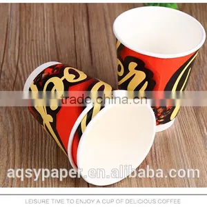 Custom Logo Printed Disposable Paper Cup With Lid, Low Cost 12oz Double Wall Paper Cups With Lid thumbnail-6
