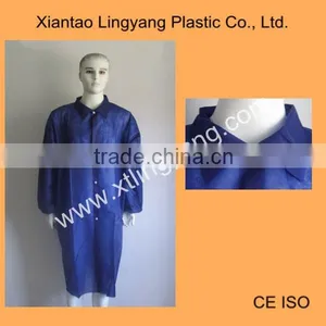 Nonwoven Disposale Lab Coat With Button thumbnail-1