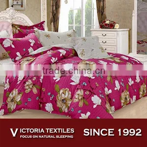 Beautiful Spring White Blossom Floral Duvet Quilt Cover Bedding Set Hot Pink thumbnail-1