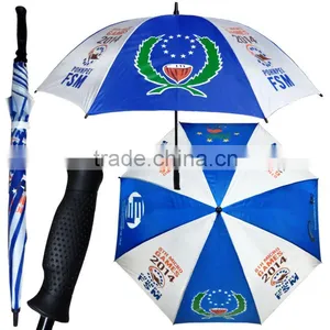 30" Manual Open Double Ribs Large AD Custom Print Umbrella thumbnail-1