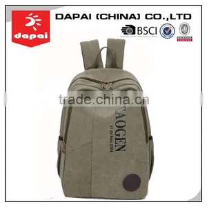 Custom Canvas Backpack Blank Army Backpack thumbnail-1