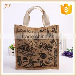 Factory Directly With High Quality Printed Jute Shopping Bags thumbnail-1