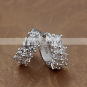 2015 Fashion Bar and Prong Setting Zircon Clip on Earrings for Women thumbnail-2