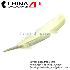 CHINAZP Crafts Factory Cheap Price Dyed Bleached White Solid Color Turkey Rounds Imitation Eagle Feather thumbnail-1